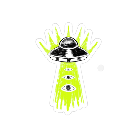 UFO Eye Beam Transparent Outdoor Sticker